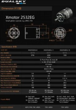 Dualsky XM2532EG-11 2200 RPM/V 48g Cased Outrunner 7 Dualsky XM2532EG-11 2200 RPM/V 48g Cased Outrunner -Remote Control Model Shop dualsky xm2532eg 11 2200 rpm v 48g cased outrunner 40