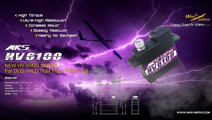MKS HV6100 Servo - 3.4Kg.cm 0.10s 9.8g 10mm 4 MKS HV6100 Servo - 3.4Kg.cm 0.10s 9.8g 10mm - Image 4