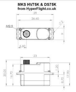 MKS HV75K Servo - 3.3Kg.cm 0.09s 7.8g 9mm -Remote Control Model Shop mks hv75k servo 3 3kg cm 0 09s 7 8g 9mm 40