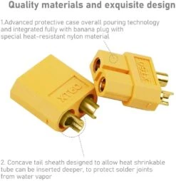 XT60 Plugs & Sockets (5 Prs) -Remote Control Model Shop xt60 plugs sockets 5 prs 30